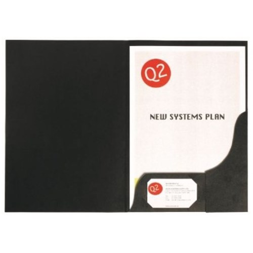 Marbig Presentation Holder Black Leathergrain